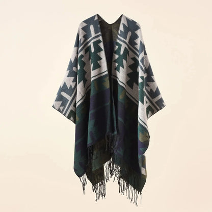 Plaid Patterned Shoulder Women Winter Shawls