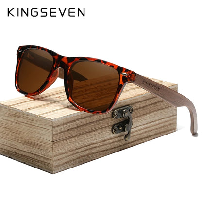 Polarized UV400 Wooden Frame Sunglasses