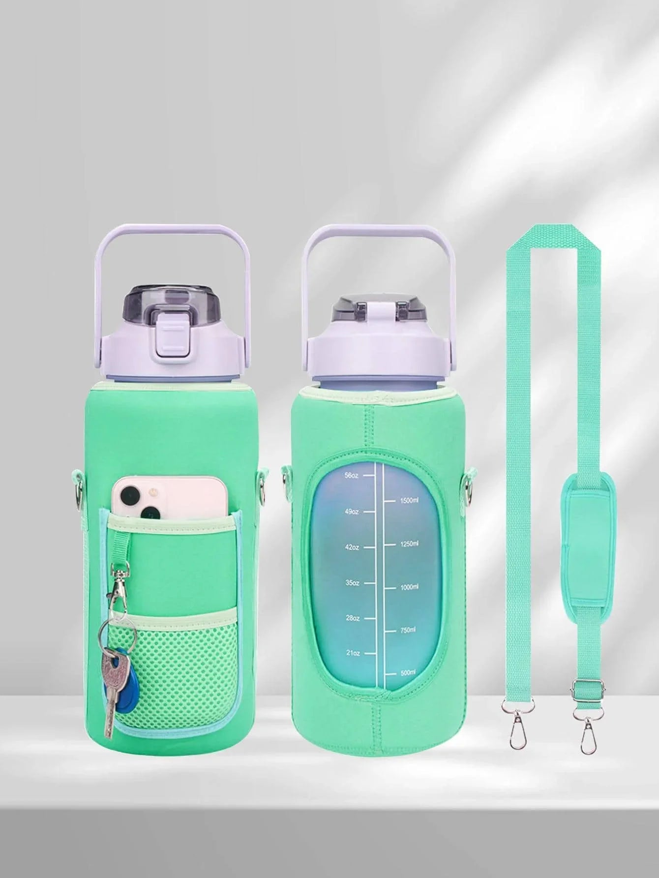 1PC Cover Bag Pouch Shoulder Strap Bottle