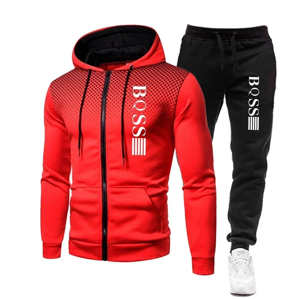 Printed Men's Hooded Tracksuit