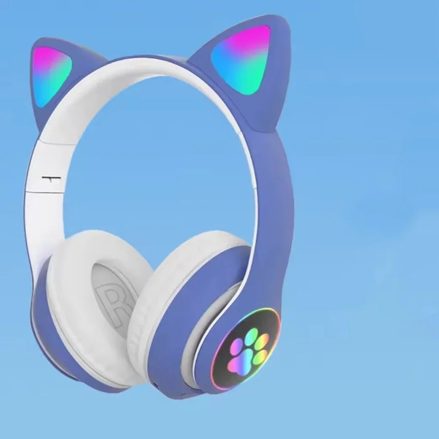 RGB Noise Cancelling Wireless Cat Ear Headphones