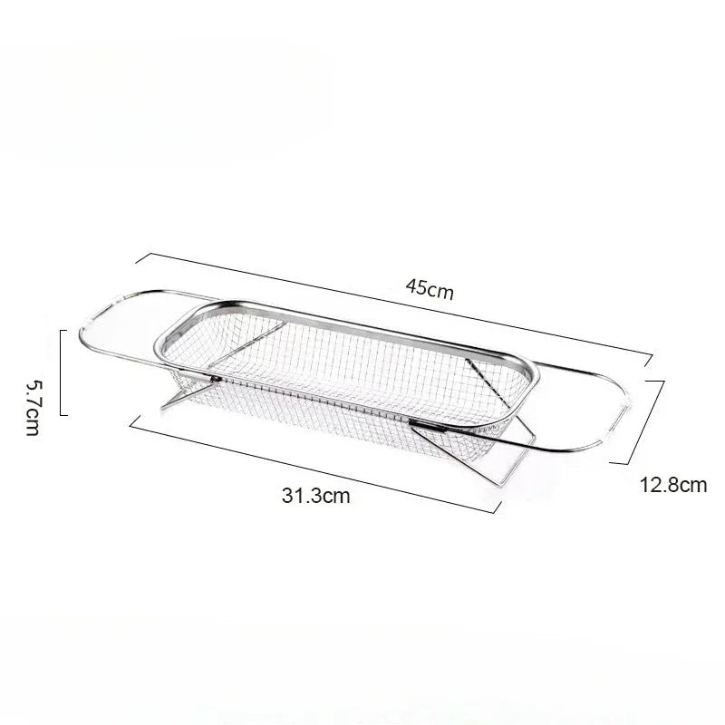 Rectangle Kitchen Drain Basket Flatware Storage