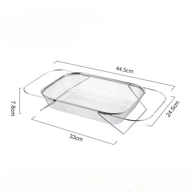 Rectangle Kitchen Drain Basket Flatware Storage
