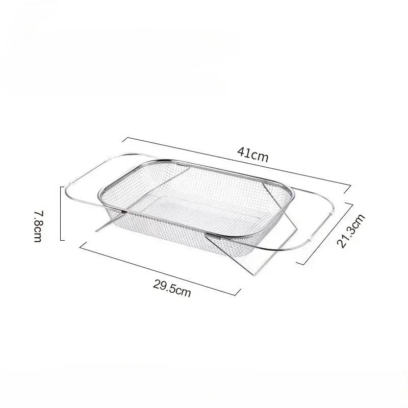 Rectangle Kitchen Drain Basket Flatware Storage