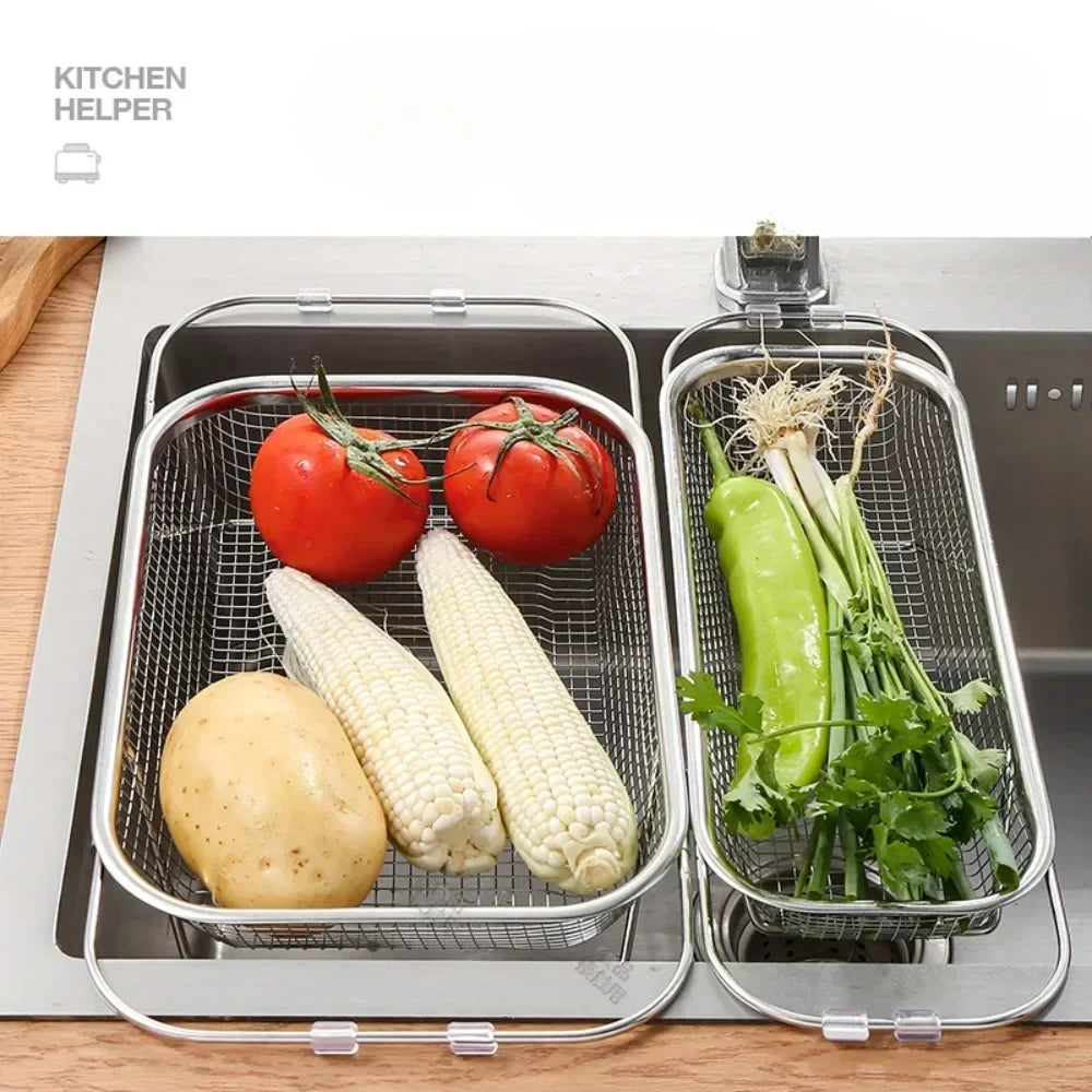 Rectangle Kitchen Drain Basket for Flatware Storage