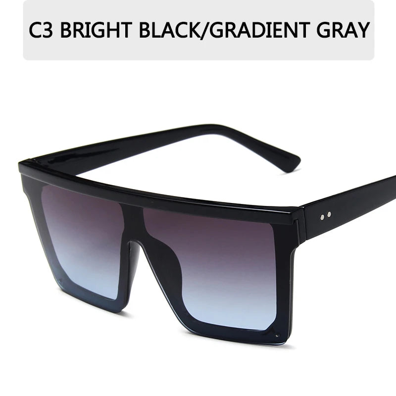 Retro Big Frame Gradient UV400 Sunglasses