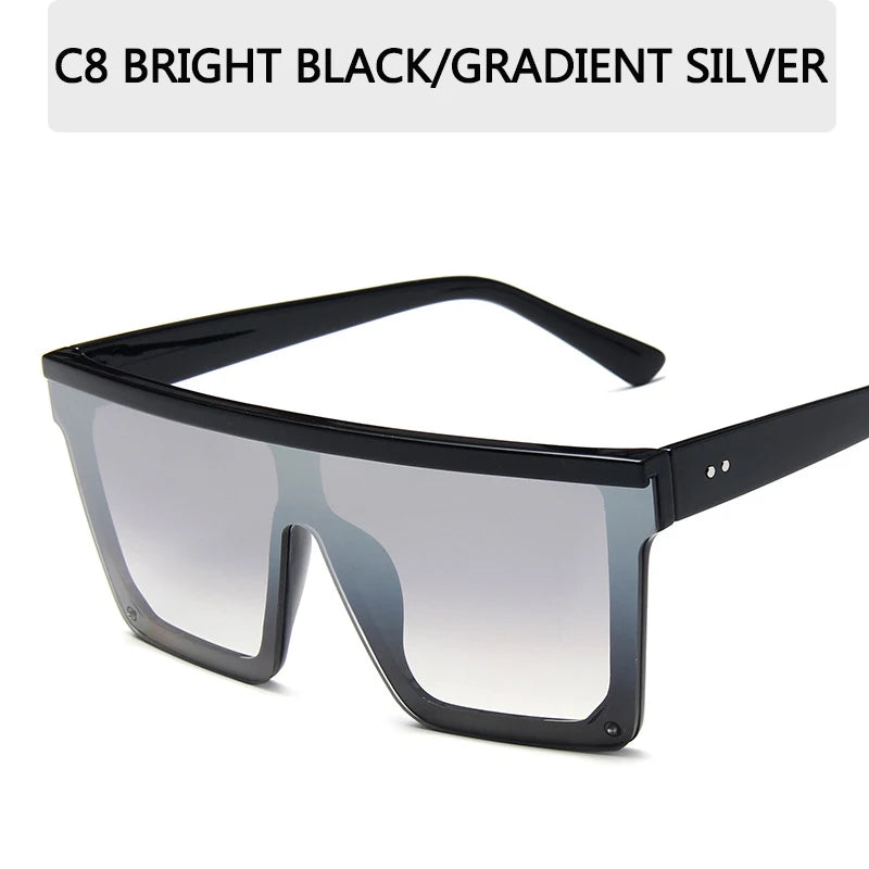 Retro Big Frame Gradient UV400 Sunglasses