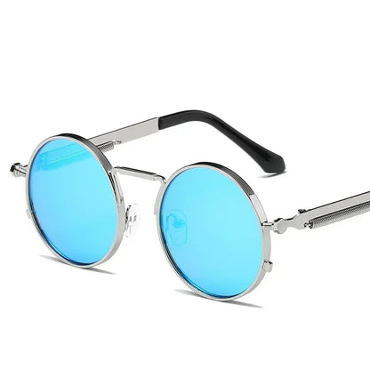 Unisex Retro Round Metal Frame Sunglasses