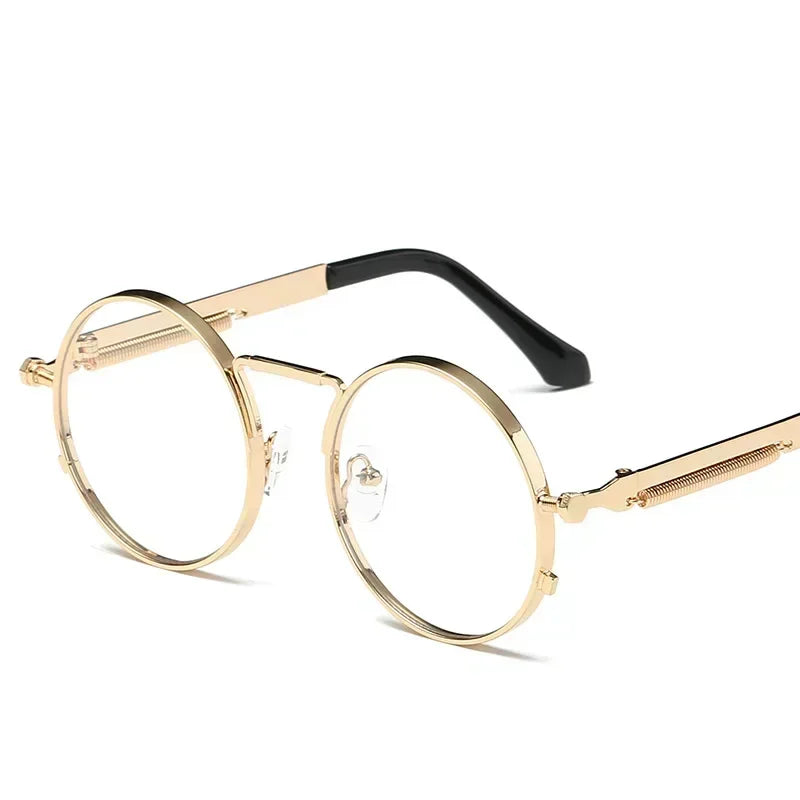 Unisex Retro Round Metal Frame Sunglasses