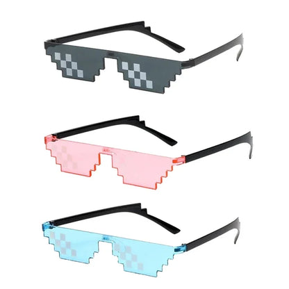 Pixelated Retro Funny Mosaic Thug Life Sunglasses