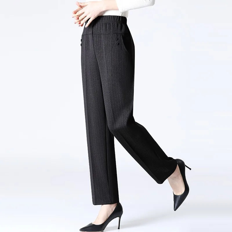 High Waist Fleece Trousers for Women