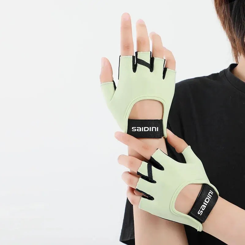 Women’s Half-Finger Sports Gloves – Shock-Absorbing