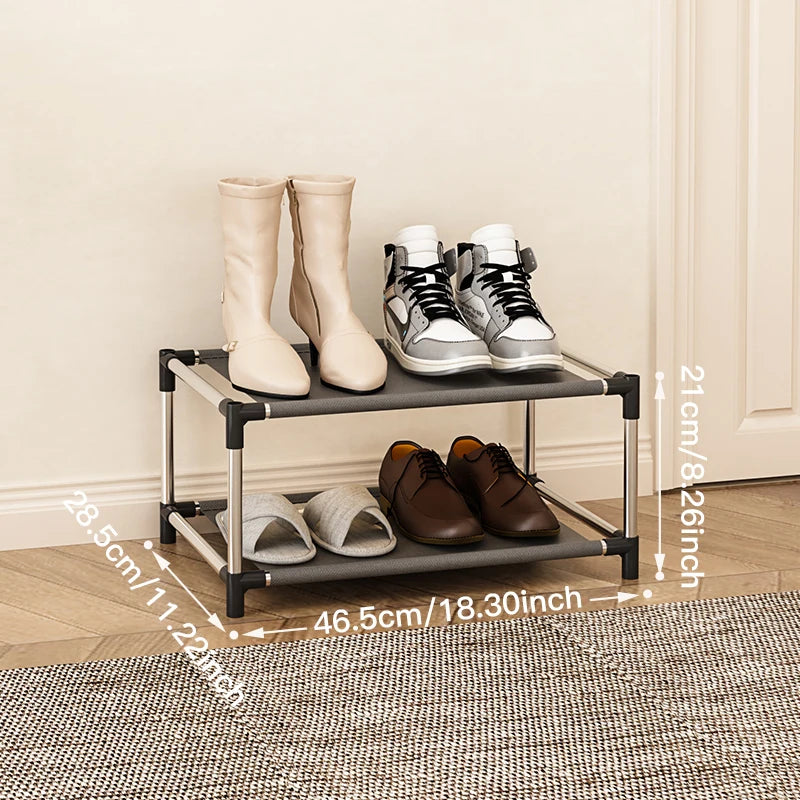 Metal Footwear Organizer Stand  - Space-saving Living Room Shelf