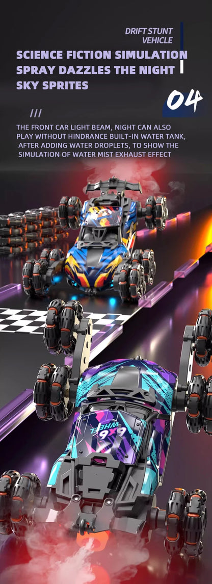 Spray Twisting Stunt RC Car - Six-Wheel Toy