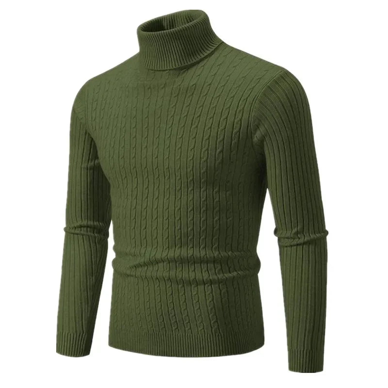 Pull col roulé slim fit automne hiver