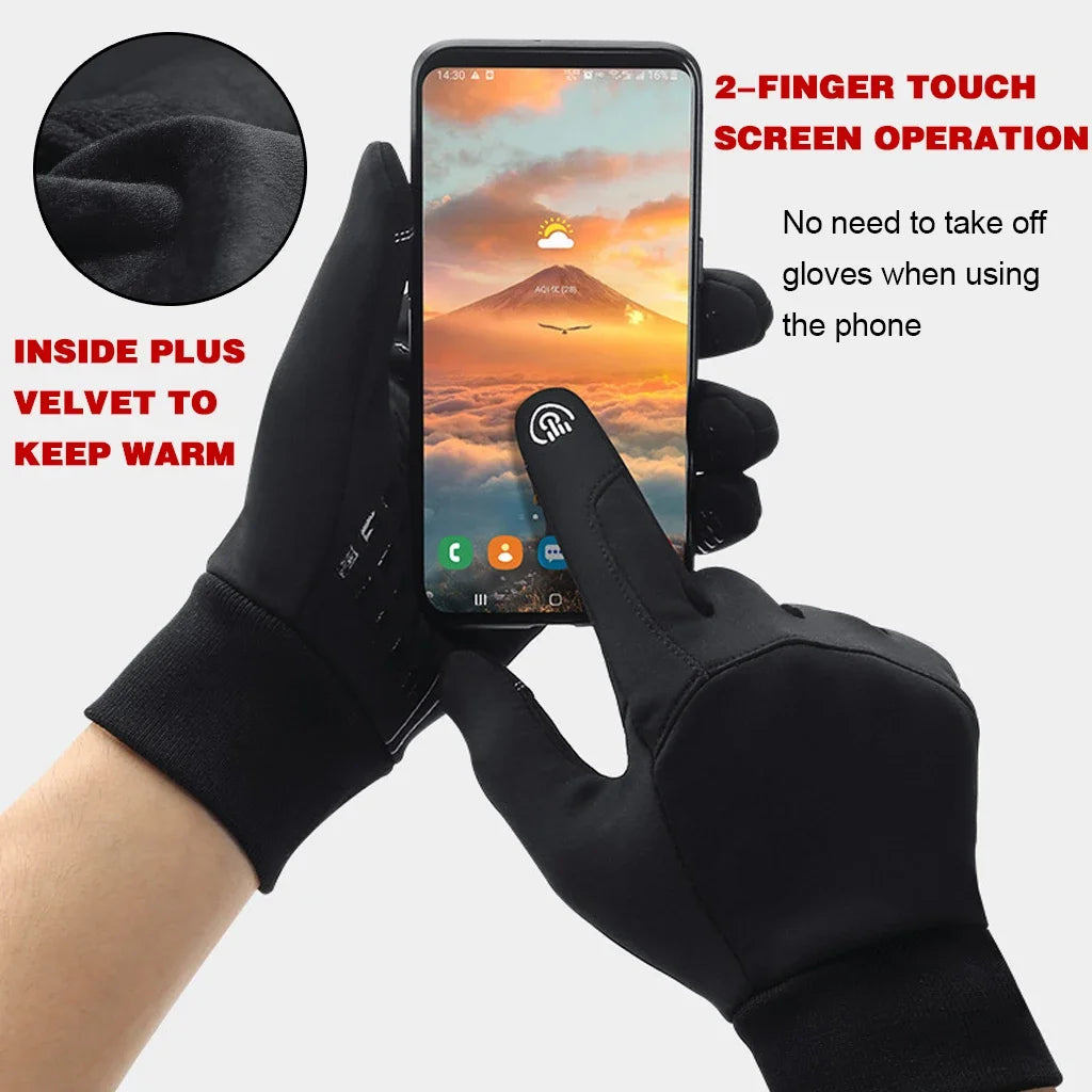 Warm Men's Gloves – Waterproof Touch Screen