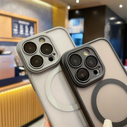 Transparente magnetische Magsafe-Hülle für kabelloses Laden