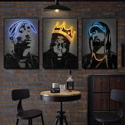 Hip Hop Singers Abstract Wall Art Paintings