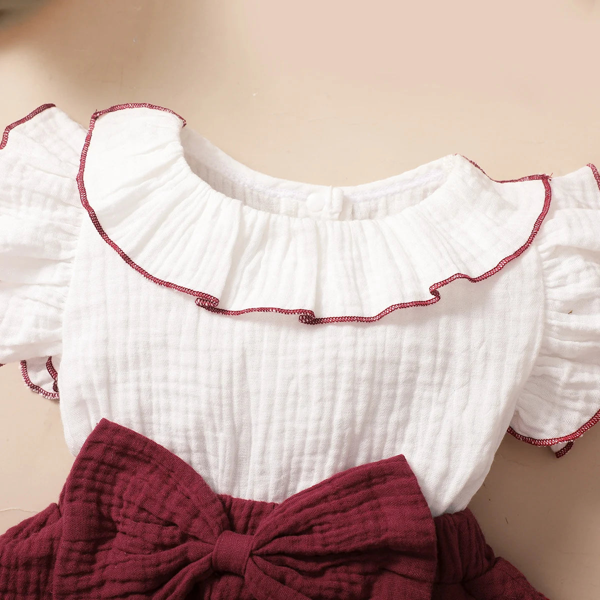 Baby Girl Red Wine 3 Layers Cupcake Dress