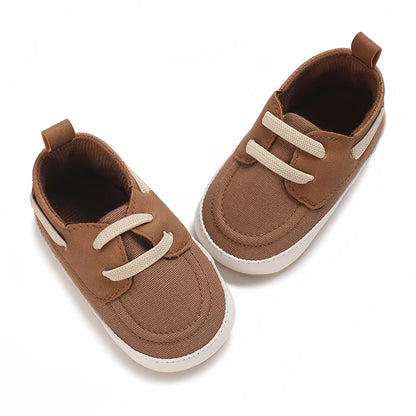 Newborn Baby Boys Leather Non-Slip Soft-Sole Infant Shoes