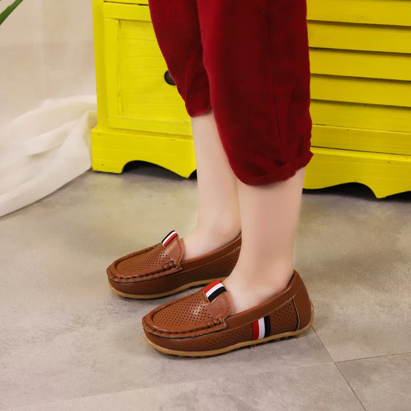 Mocassins décontractés en cuir pour enfants