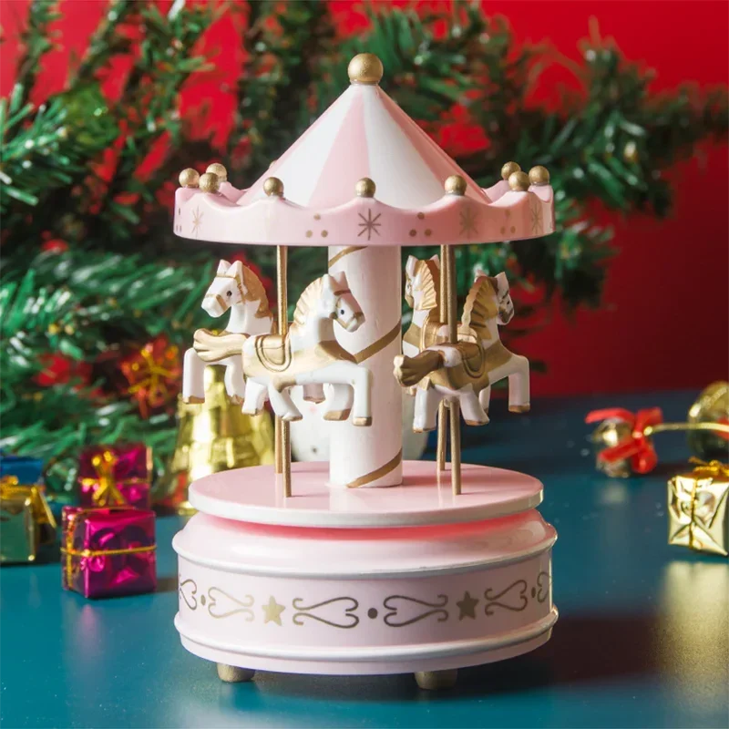 Boîte à musique carrousel, ornements de noël pour décor d'enfants