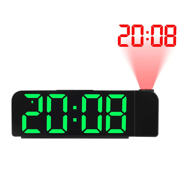 USB-Powered Projection Alarm Clock - Night Mode