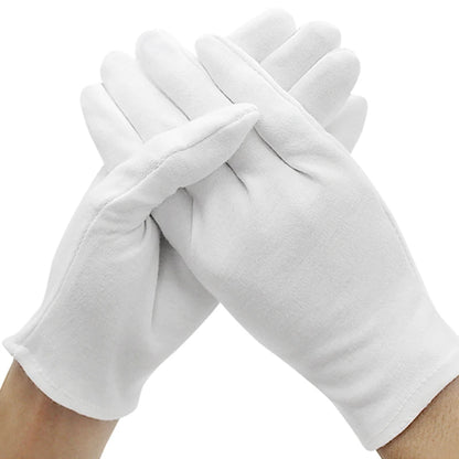 Gants en coton blanc à doigts longs – Gants d'étiquette