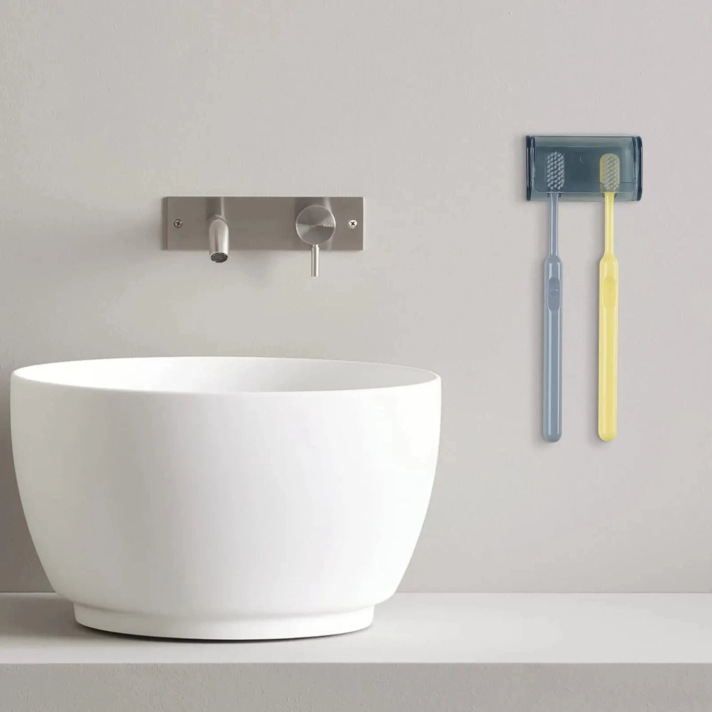 Staubdichter, an der Wand montierter Zahnbürstenhalter