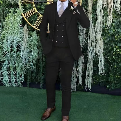 Weddings & Business Men's Slim Fit 3-Piece Suit