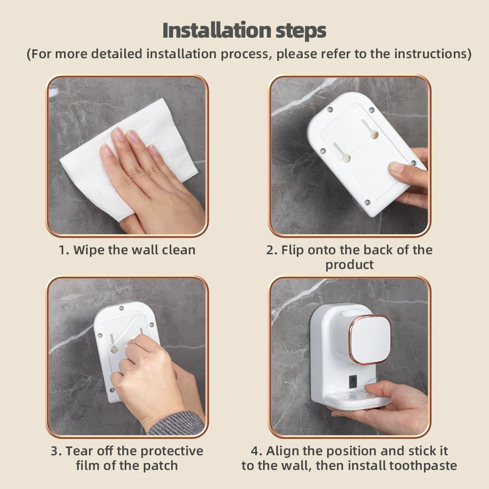 3-Mode Smart Automatic Toothpaste Dispenser with USB and Sensor