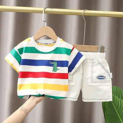 2PCS Summer T-Shirt and Shorts Set