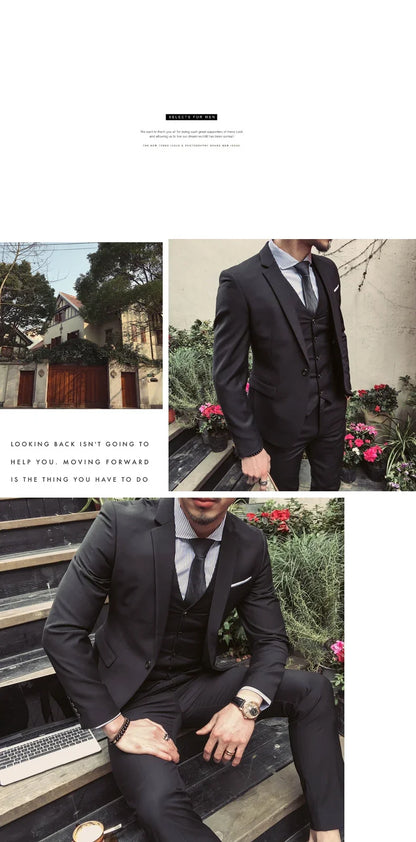 Men's Slim Fit One Button Suit Jacket