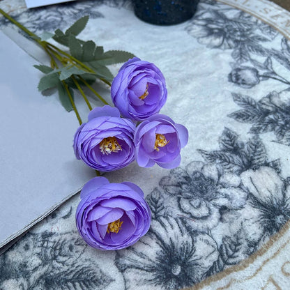 4 Köpfe Seidenpfingstrosenstrauß Künstliche Blumen