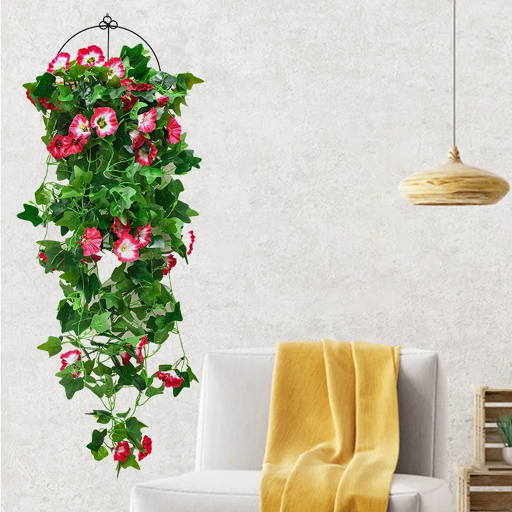 Artificial Morning Glory Vines for Indoor & Outdoor Decor