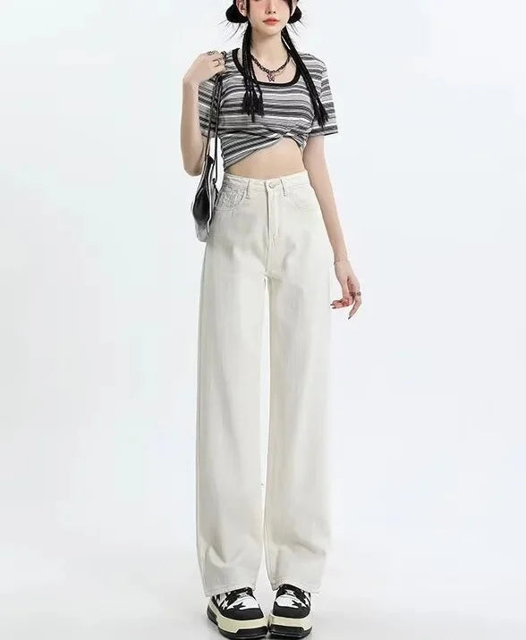 Casual Loose Straight Denim Jeans for Women