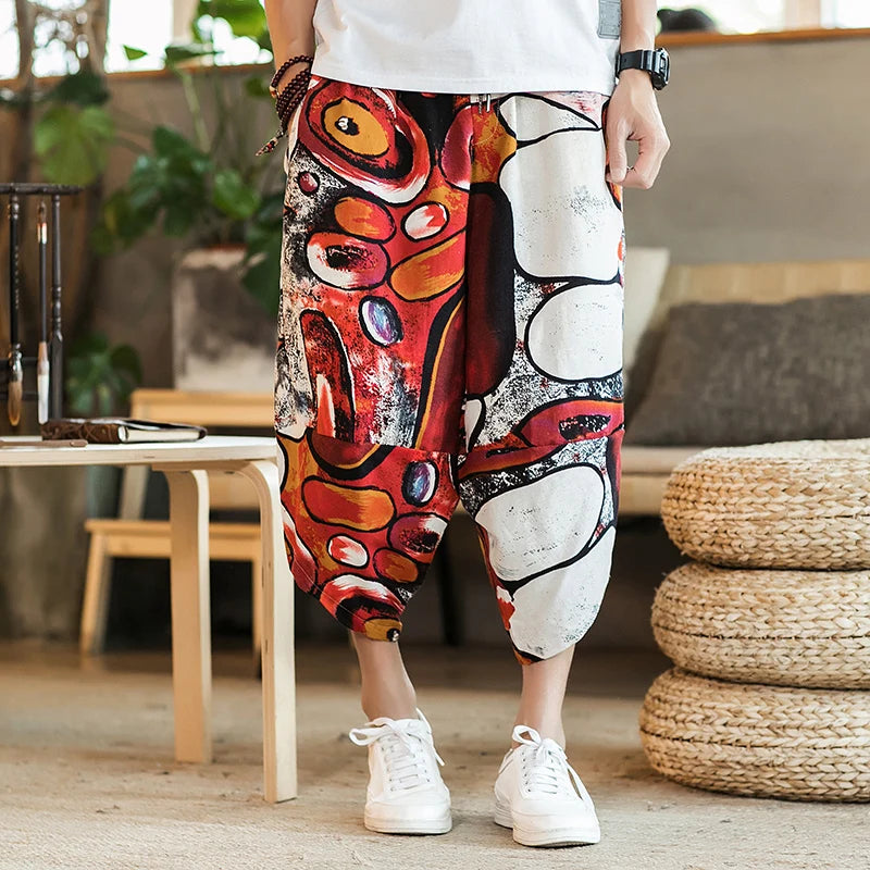 Harajuku Summer Baggy Calf Length Pants