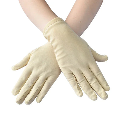 Gants respirants en satin pour femmes avec protection solaire