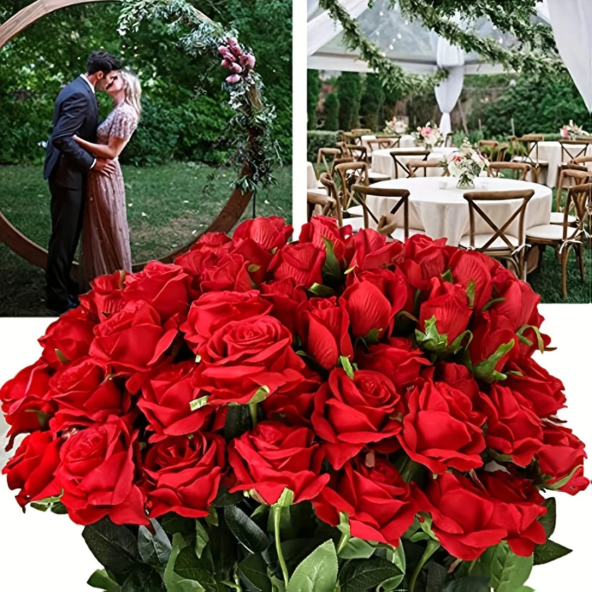 Realistic Artificial Roses for Weddings & Home Decor