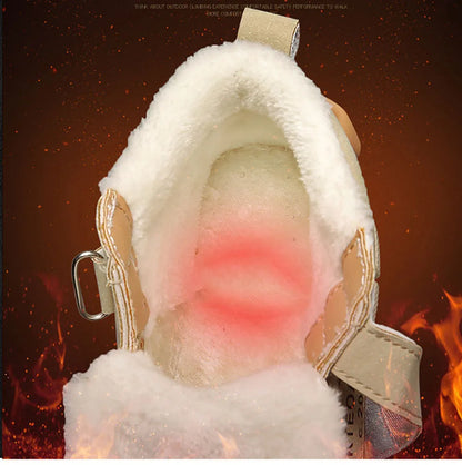 Children Plush Cotton Thick Warm Teenager Faux Fur Boots