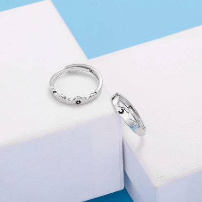 2Pcs Simple and Elegant Moissanite Platinum Wedding Rings