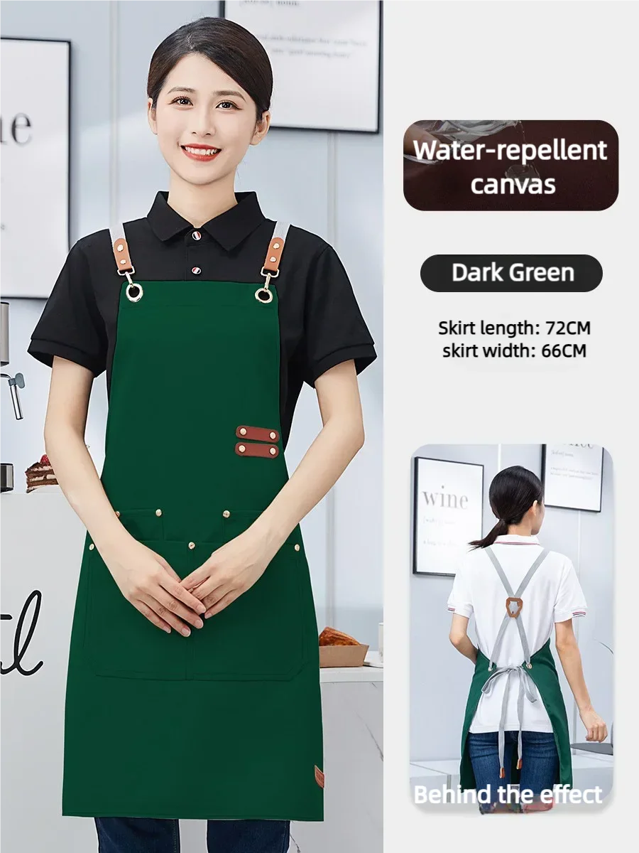 Unisex Embroidered Water Proof Canvas Apron