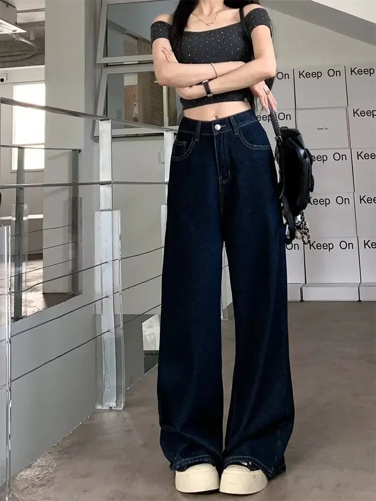 Casual Loose Straight Denim Jeans for Women