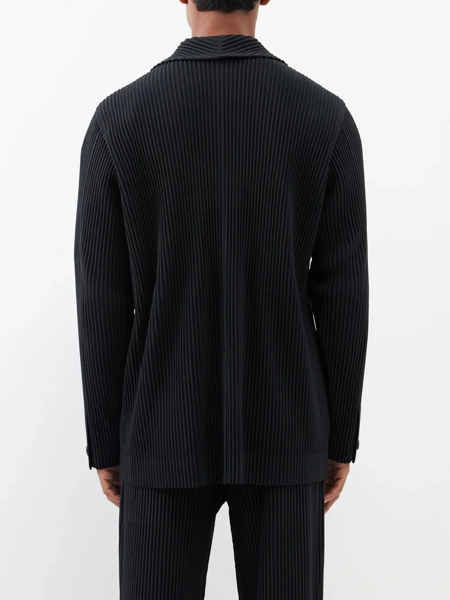 Miyake Pleated Blazers- High-Quality Slim Fit