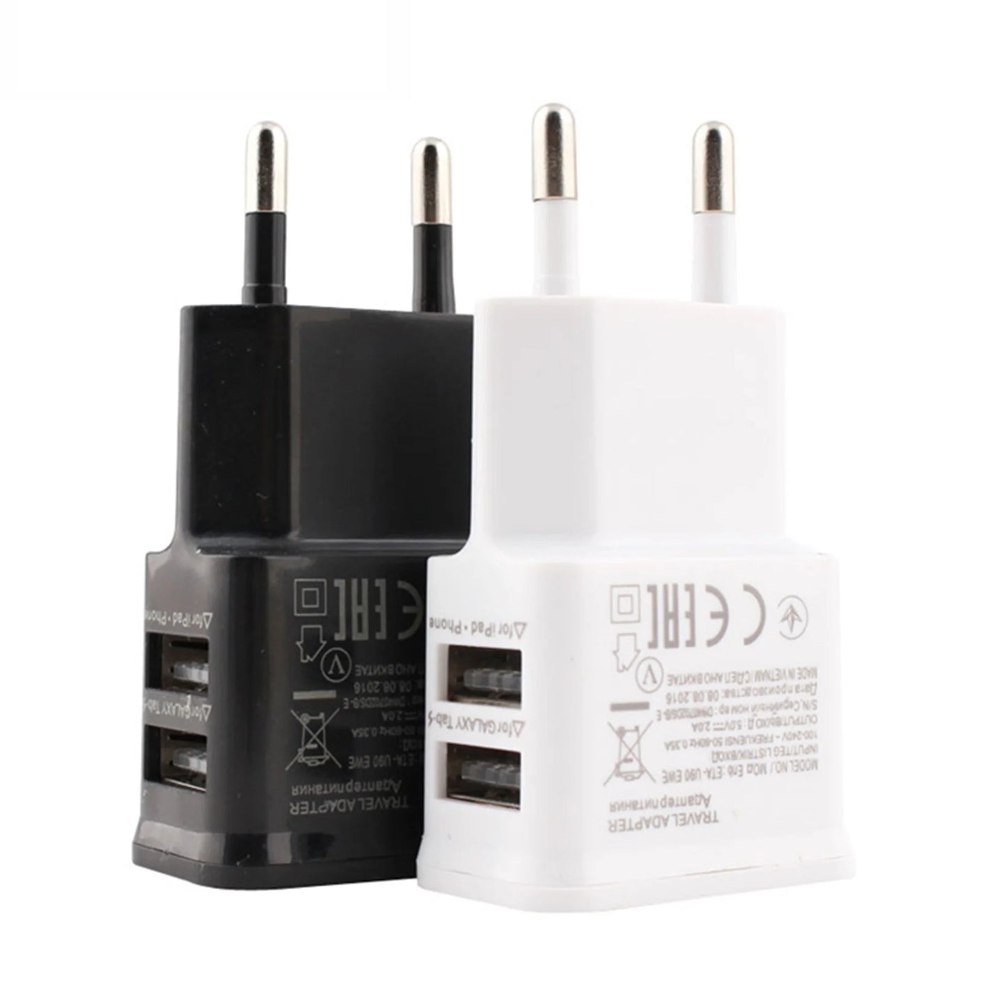5V Portable Dual USB Power Adapter - Mobile Phone Charger