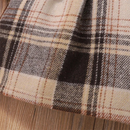 Hibobi Set aus kariertem Kleid mit Schleife und Haarband