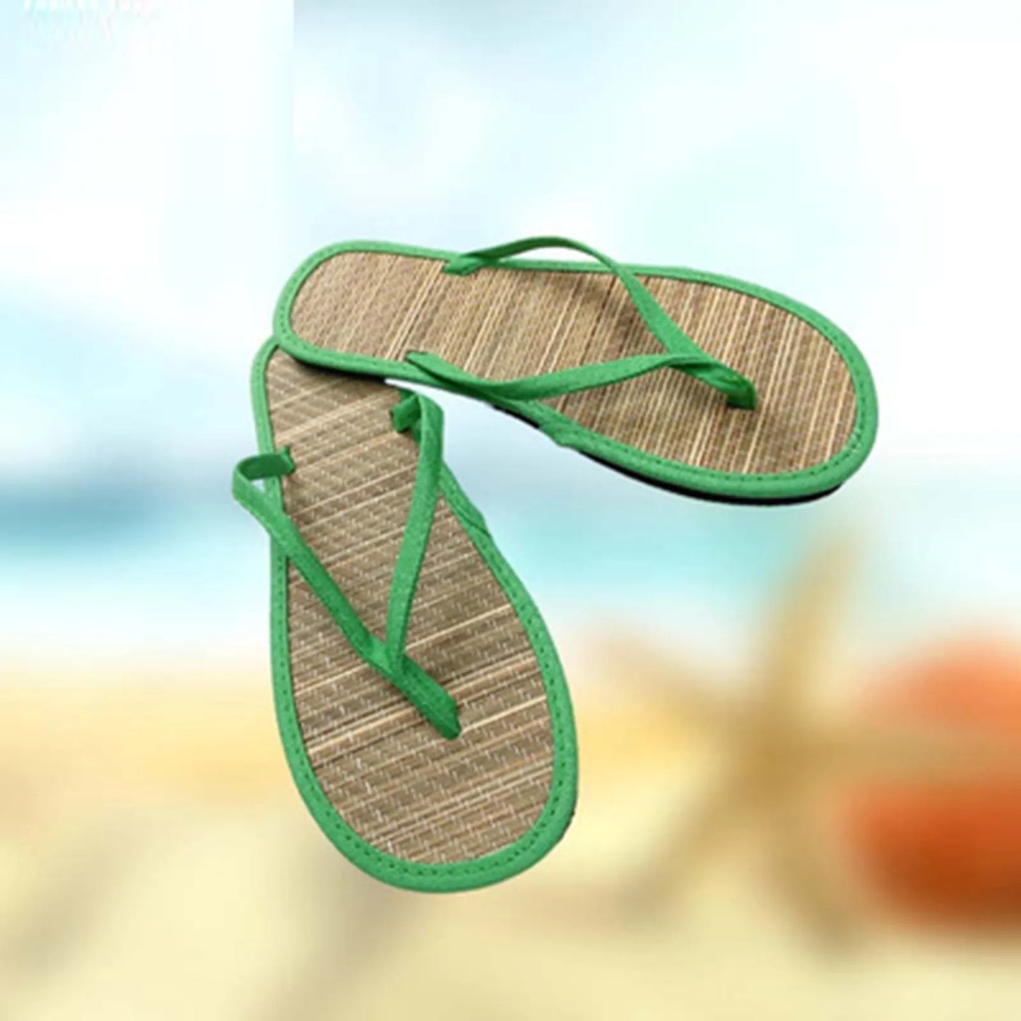 Stylish Straw Mat Flat Slippers