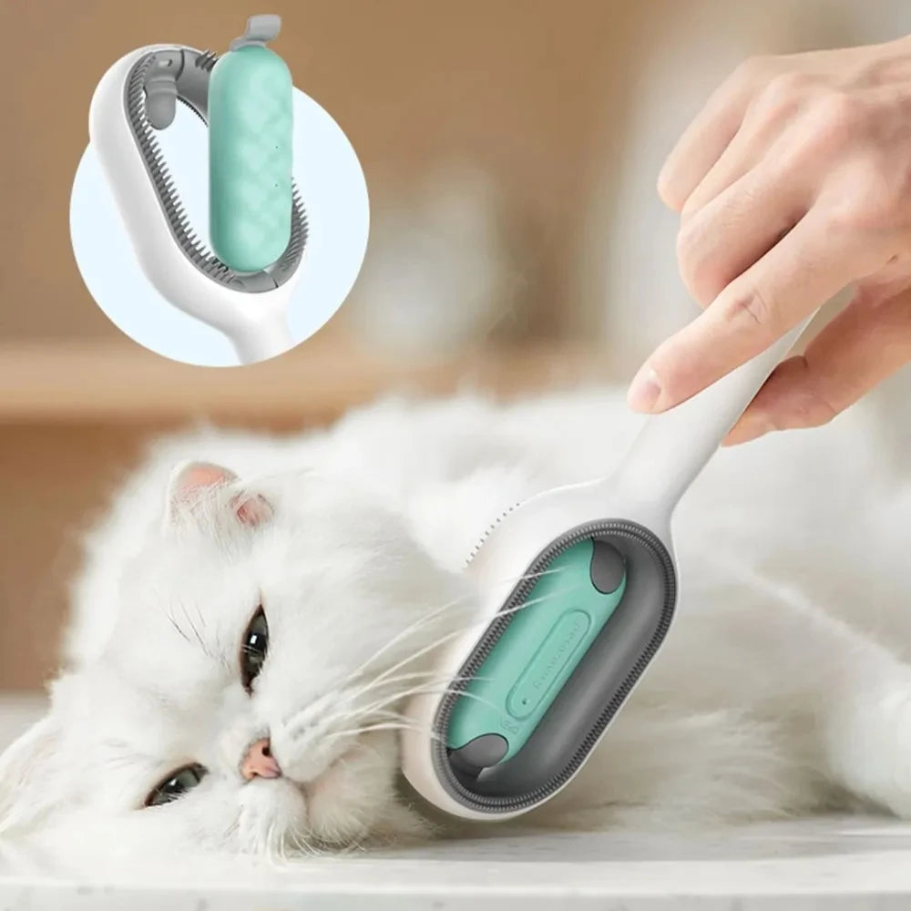 Brosse de massage pour épilation double face pour animaux de compagnie