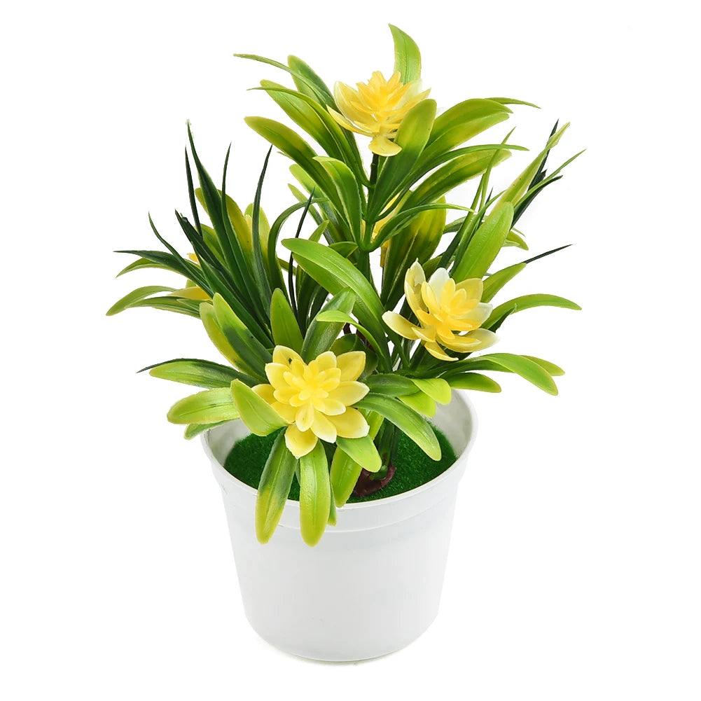 Artificial Lily with Pinecone for Home and Wedding Decor