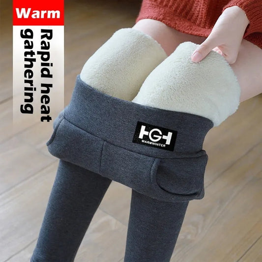 Warmth and Style High-Waist Fleece Leggings with Butt Lift